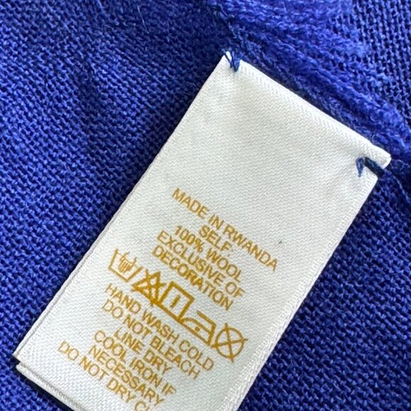 Kate Spade New York Wool Fringed Scarf With "Live Fully" Embroidery & Green - Picture 6 of 6